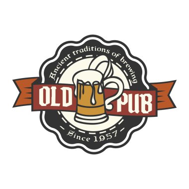 vektör etiket bira retro tarzı.