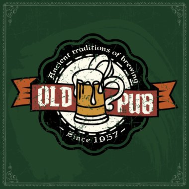 Bira veya bira etiket Retro tarz