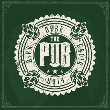 Bira veya bira etiket Retro tarz