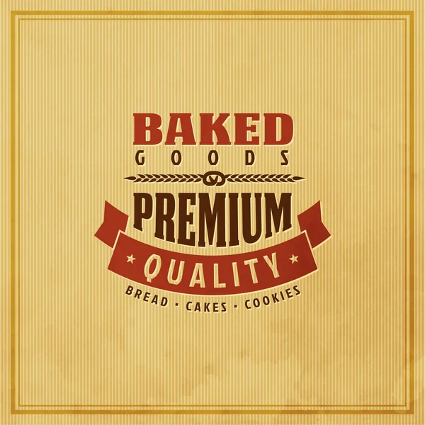 Bakery Retro Label — Stock Vector