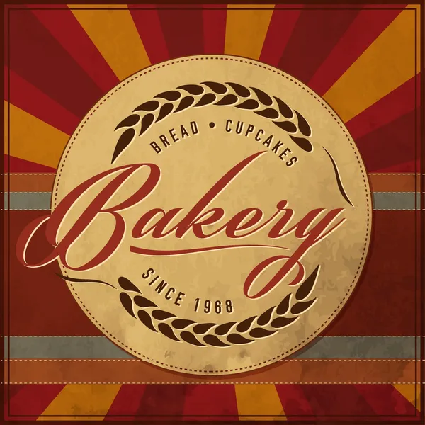 Bakery Retro Label — Stock Vector