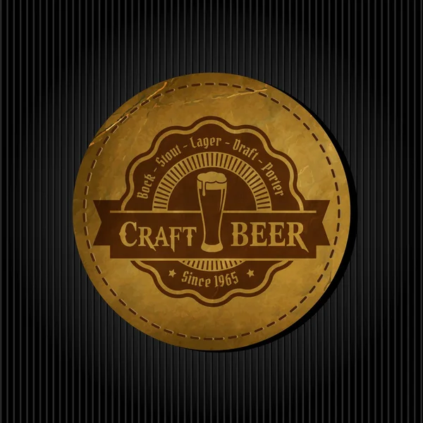 Etiqueta retro estilo de la cerveza . — Vector de stock