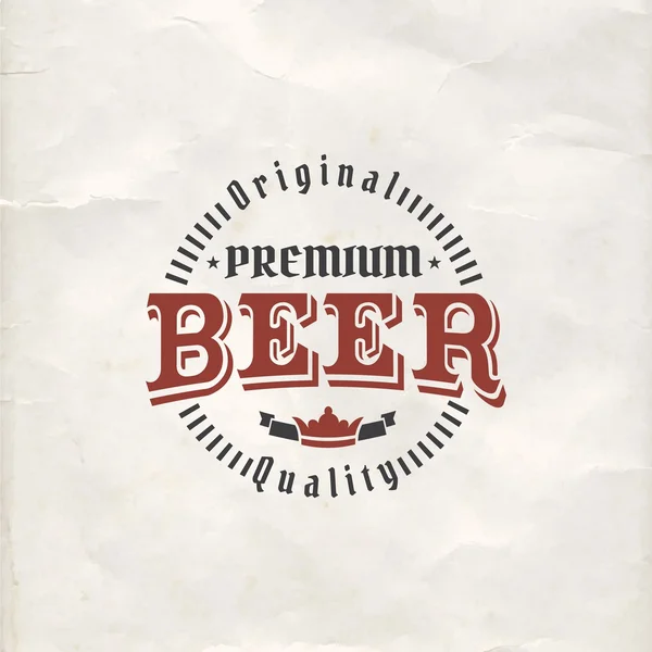 Etiqueta retro estilo de la cerveza . — Vector de stock