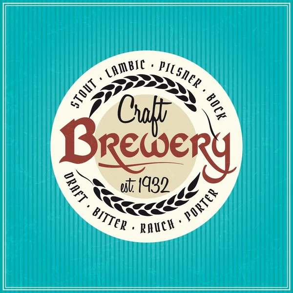 Retro styled label of beer. — Stock Vector
