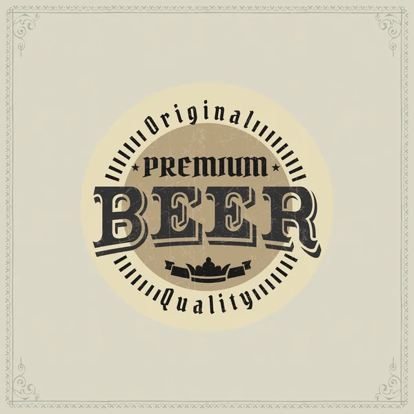 Etiqueta retro estilo de la cerveza . — Vector de stock