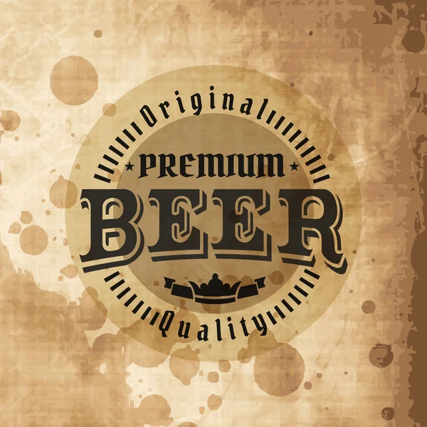 Retro-Etikett für Bier. — Stockvektor