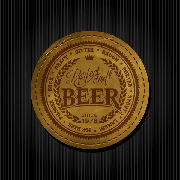 Retro styled label of beer — Stock Vector