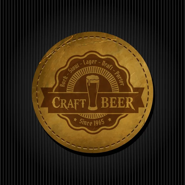 Retro styled label of beer — Stock Vector