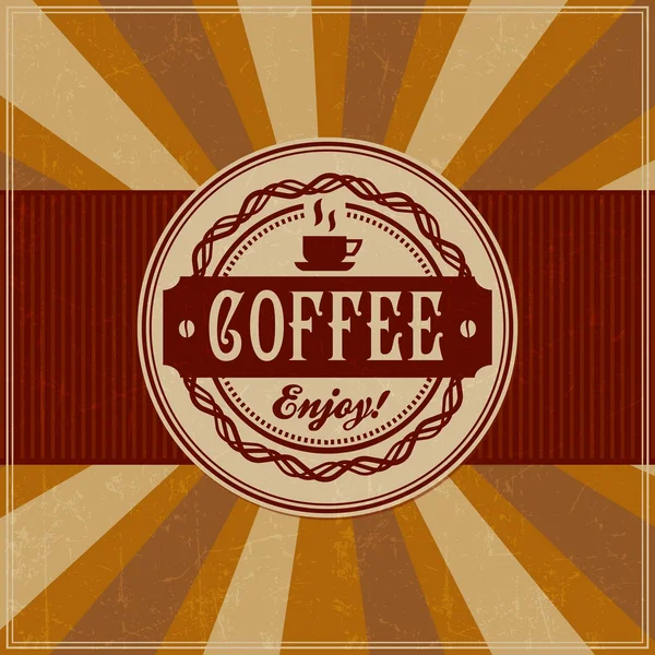 Retro Vintage Kaffee Hintergrund mit Typografie — Stockvektor