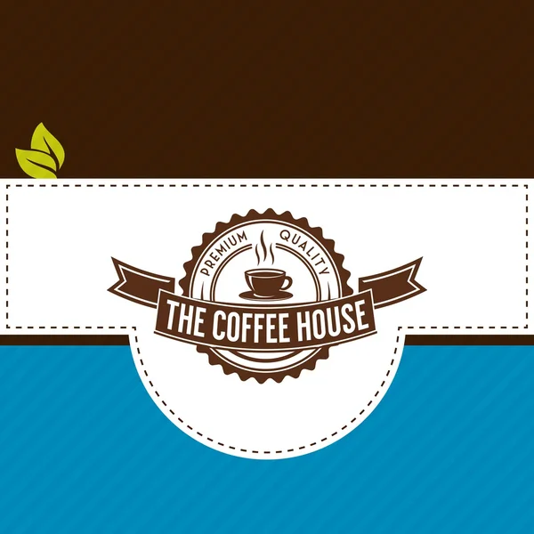 Hat sanatı ile vektör kahvehane Etiketler — Stok Vektör