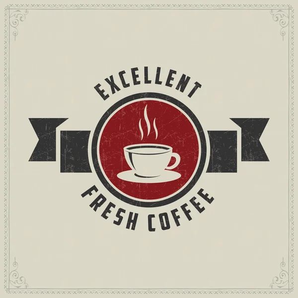 Vintage insignias de café retro o etiquetas — Archivo Imágenes Vectoriales