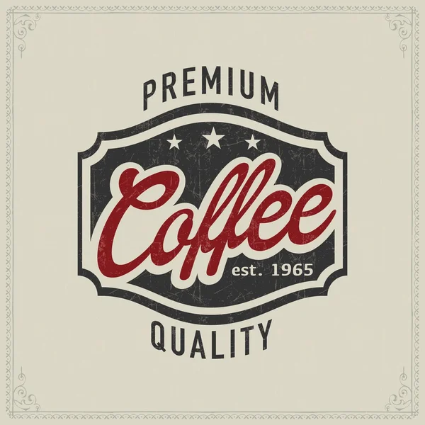 Vintage retro coffee badges or labels — Stock Vector