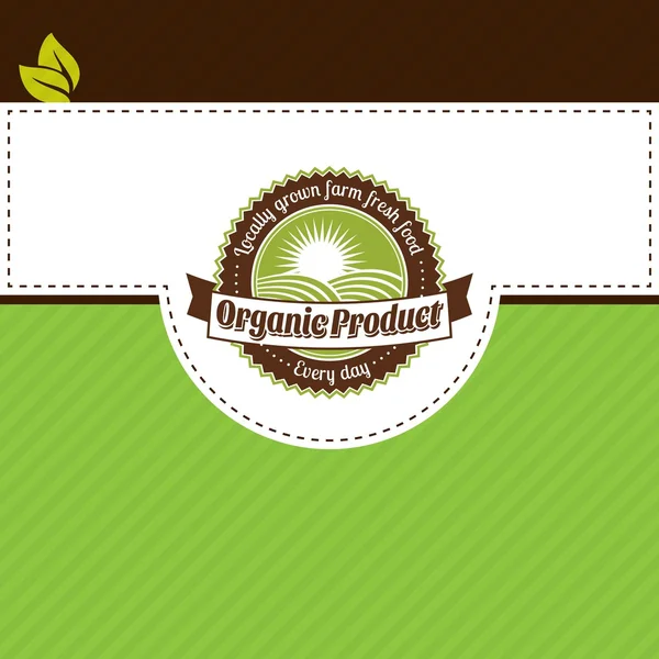 Etiquetas tipográficas ecológicas naturales de alimentos — Vector de stock