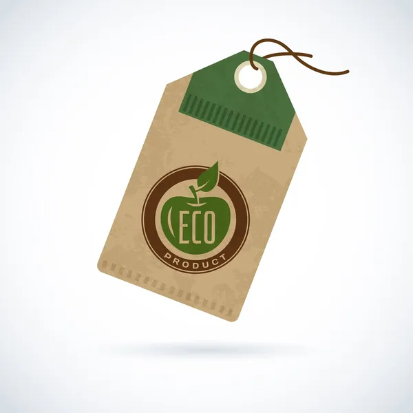 Etiqueta de sello verde ECO — Archivo Imágenes Vectoriales