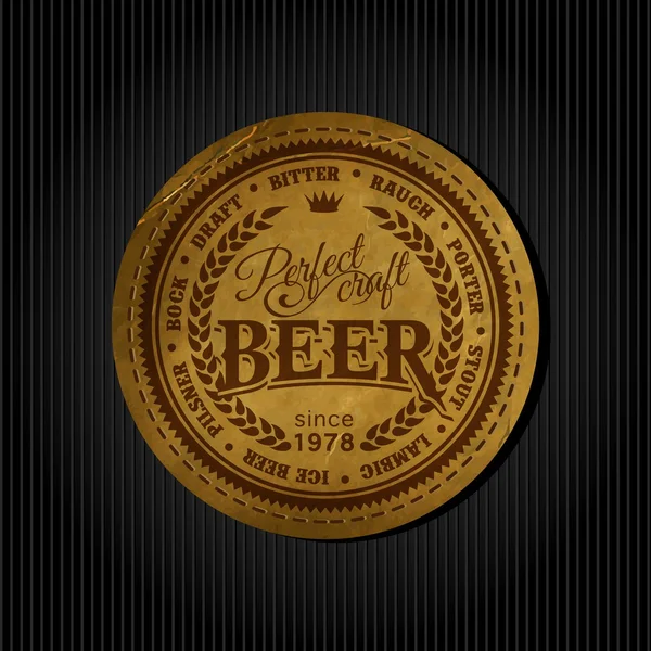 Etichetta di birra in stile retrò . — Vettoriale Stock