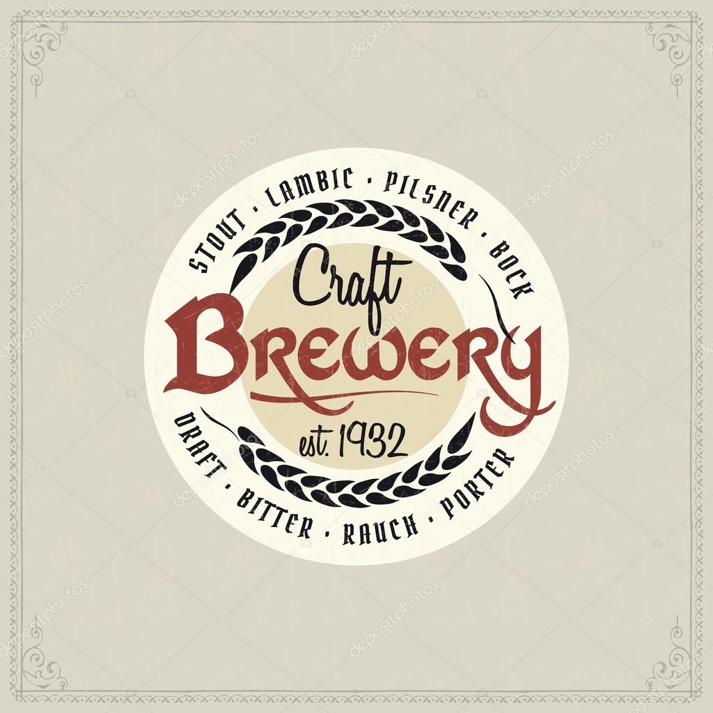 Retro styled label of beer.