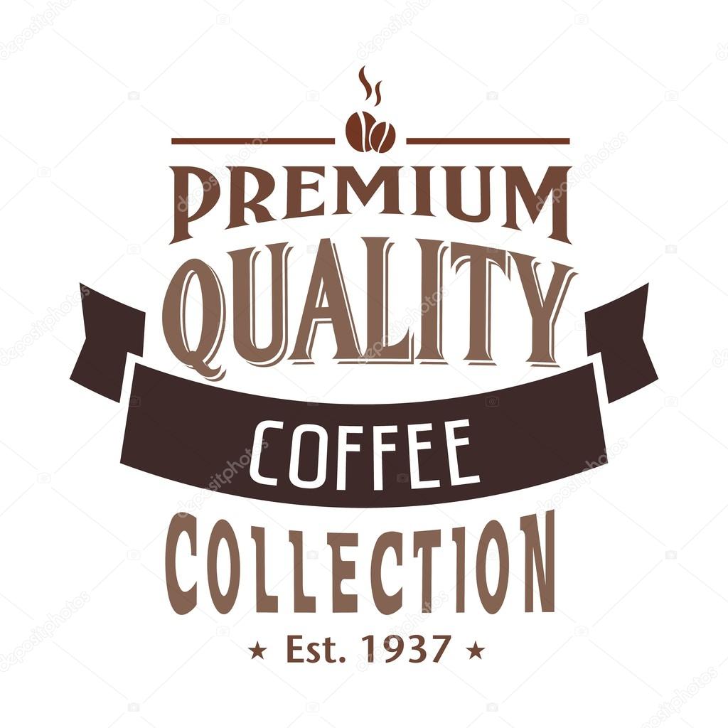 Vector coffee shop labels with calligraphy