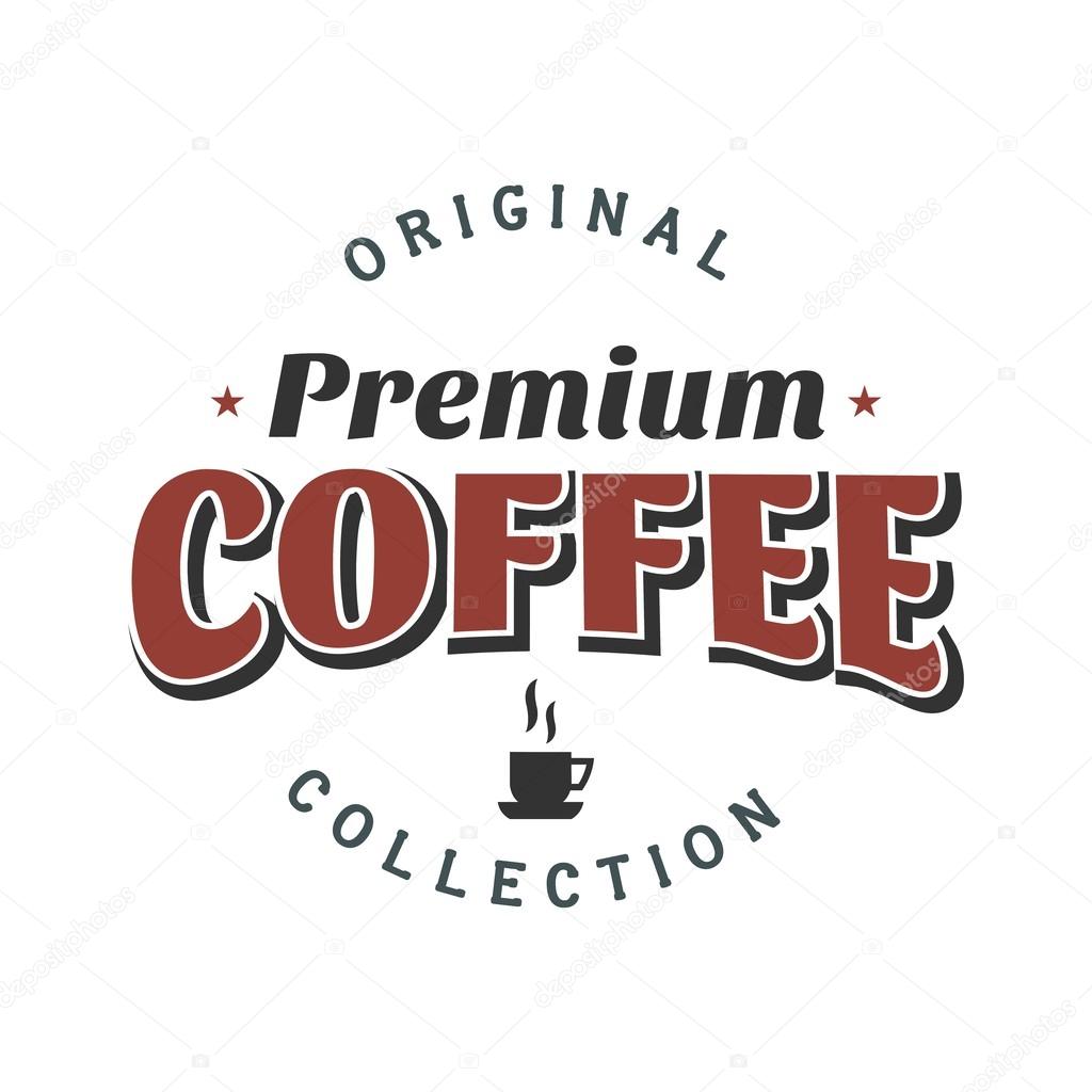 Vector coffee shop labels with calligraphy