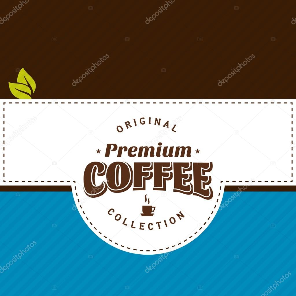 Vector coffee shop labels with calligraphy