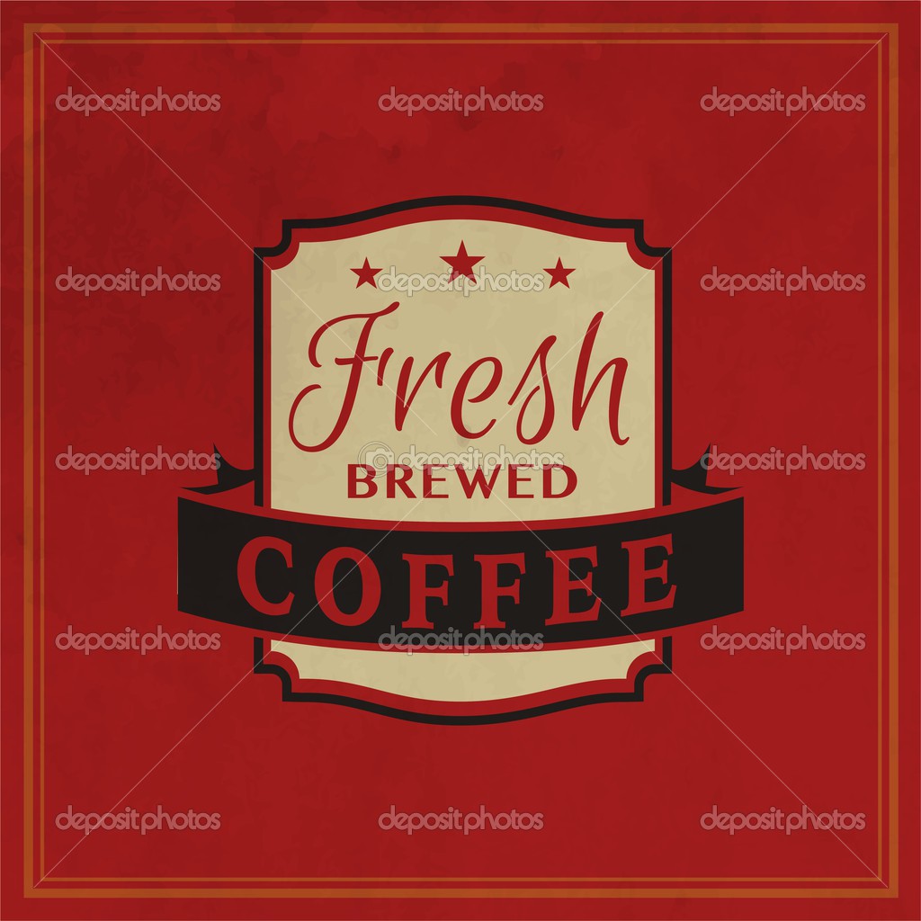 Vintage retro coffee badges or labels