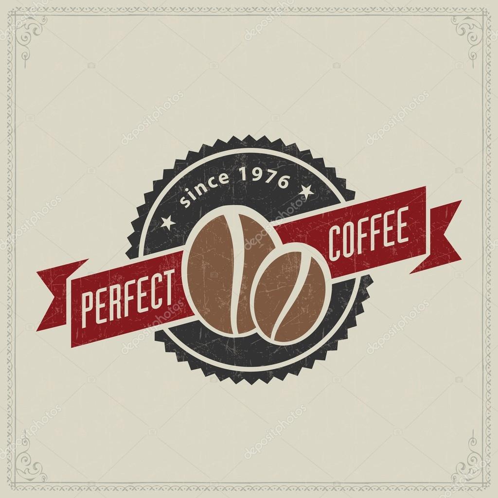 Vintage retro coffee badges or labels