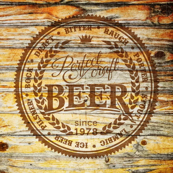 Ретро-этикетка пива . — стоковый вектор
