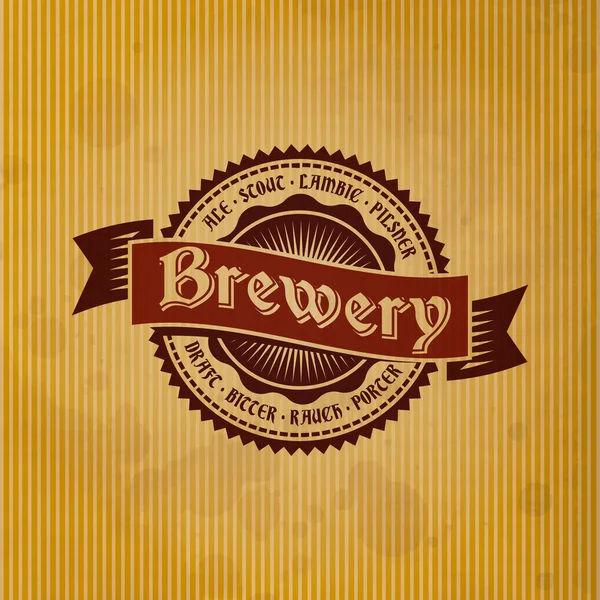 Etiqueta retro estilo de la cerveza . — Archivo Imágenes Vectoriales