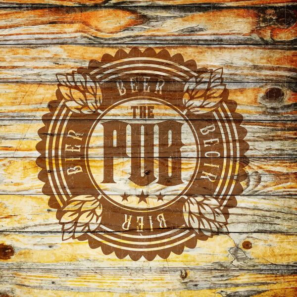 Retro styled label of beer.