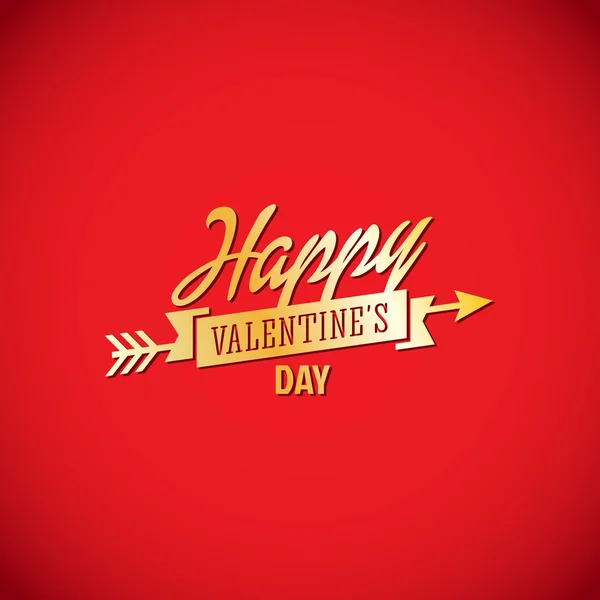 Щасливий день Святого Валентина написи Вітальна листівка — стоковий вектор