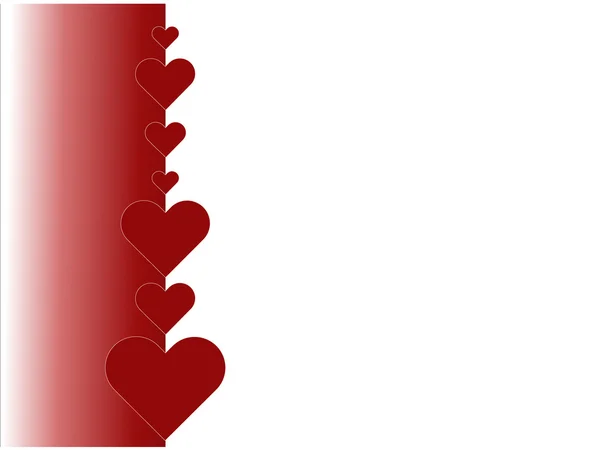 Red hearts — Stock Vector