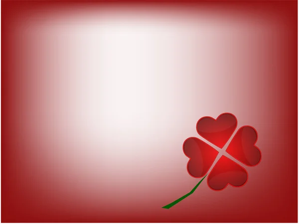 Coeurs rouges quaterfoil — Image vectorielle