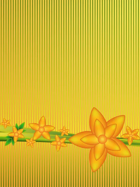 Flores amarelas — Vetor de Stock