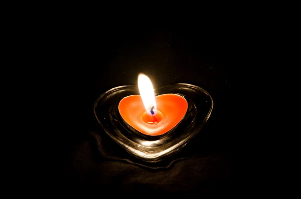 Heart candle — Stock Photo, Image