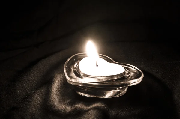 心形蜡烛 — 图库照片