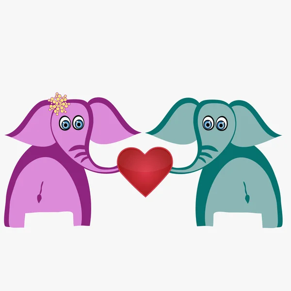 Ilustración de elefantes — Vector de stock