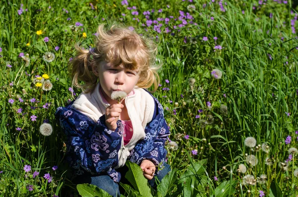 Mädchen mit Blume — Stockfoto