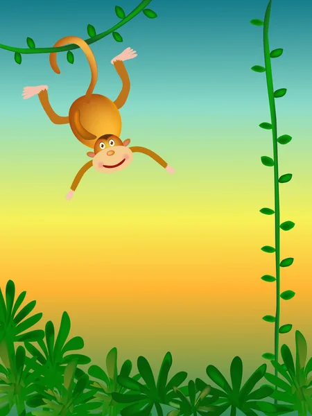 Monkey illustration — Stockfoto