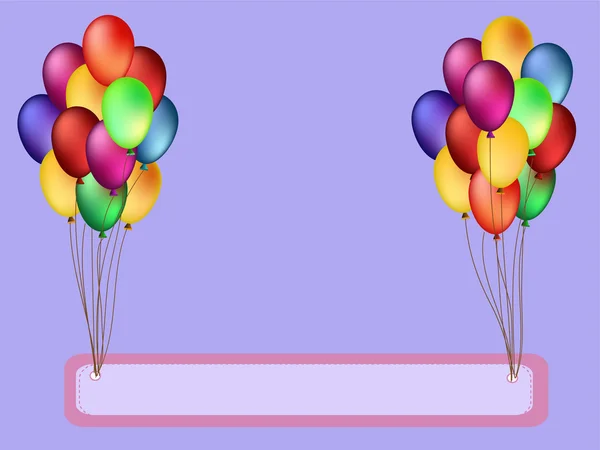 Kleurrijke ballonnen illustratie — Stockvector