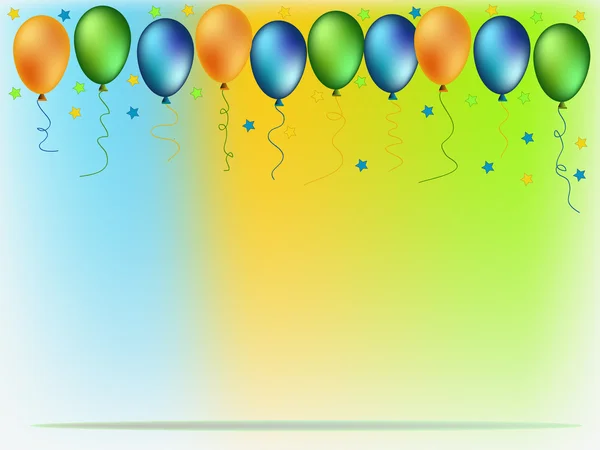 Renkli balonlar illüstrasyon — Stok Vektör