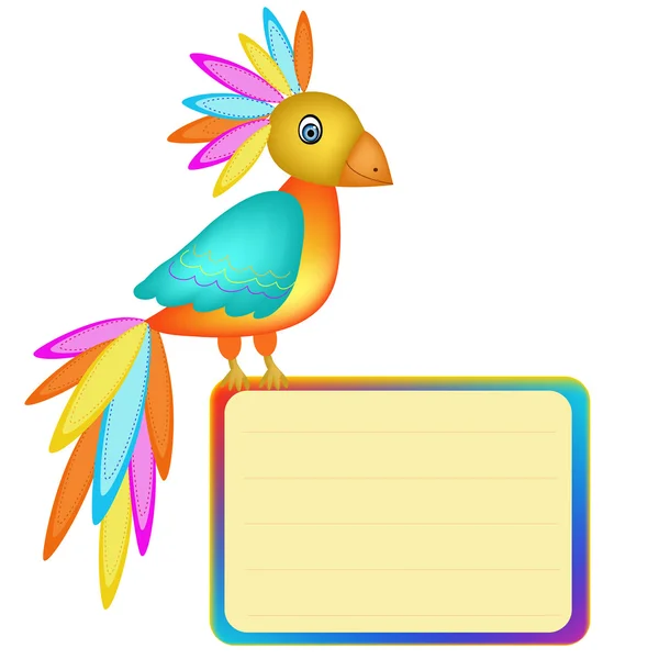 Papuga transparent — Wektor stockowy