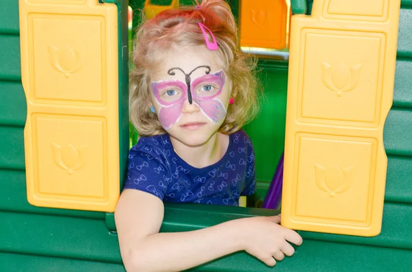 Child with face painting — Stock Photo, Image