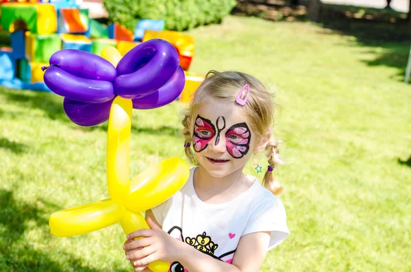 Child with face painting — Stock Photo, Image