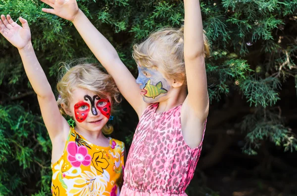 Child with face painting — Stock Photo, Image