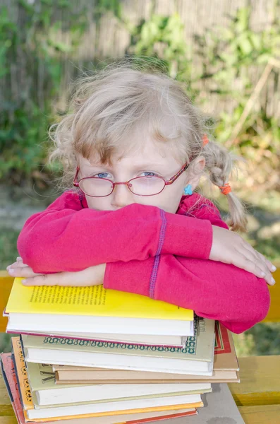 Blond girl with glasses — Stock Photo, Image