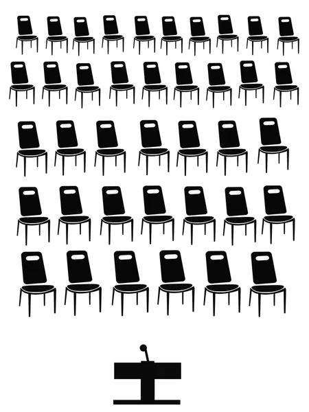 Black chairs — Stock Vector