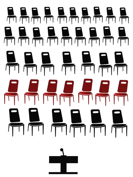 Black chairs — Stock Vector