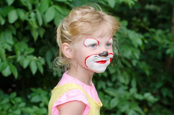 Criança com pintura facial — Fotografia de Stock