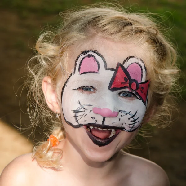 Cat face painting — Stock Photo, Image