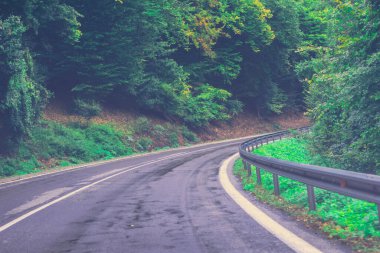 Yağmurlu havada ıslak yolda araba kullanmak