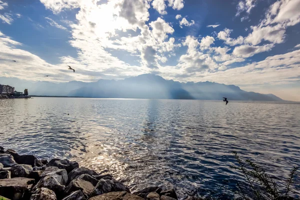 Geneva Lake, Montreux — Stockfoto